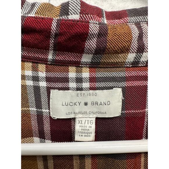 Lucky Brand XL Ultra Soft Women Plaid Button Up Flannel Viscose 2023 - Picture 4 of 9